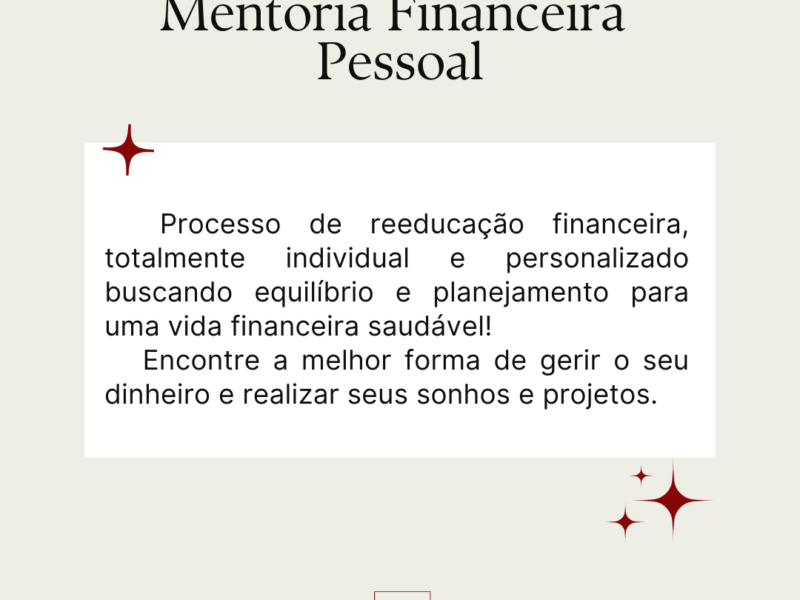 Mentoria financeira pessoal ou empresarial