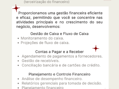 BPO Financeiro ( terceirização do financeiro)