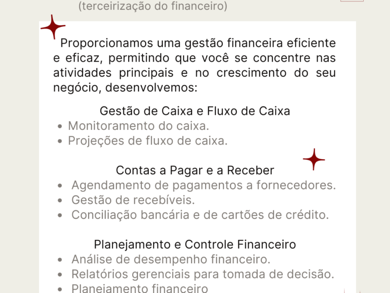 BPO Financeiro ( terceirização do financeiro)